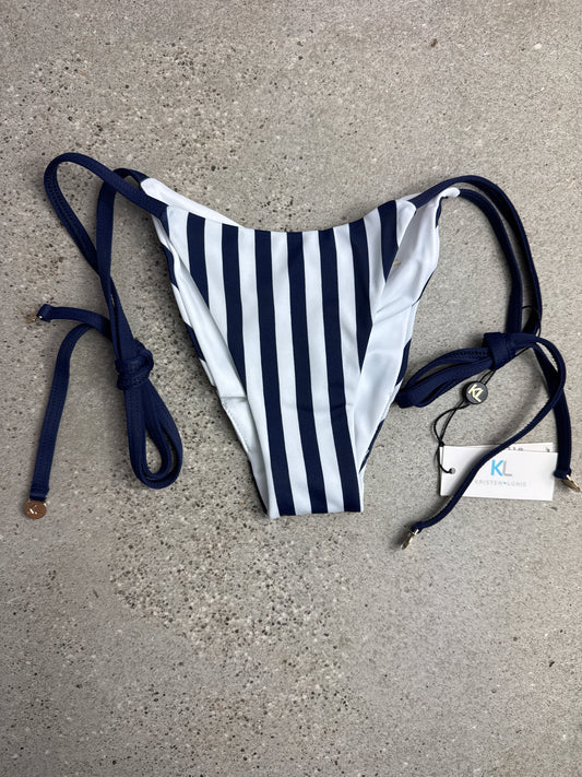 Navy & White Stripe Bikini Bottom