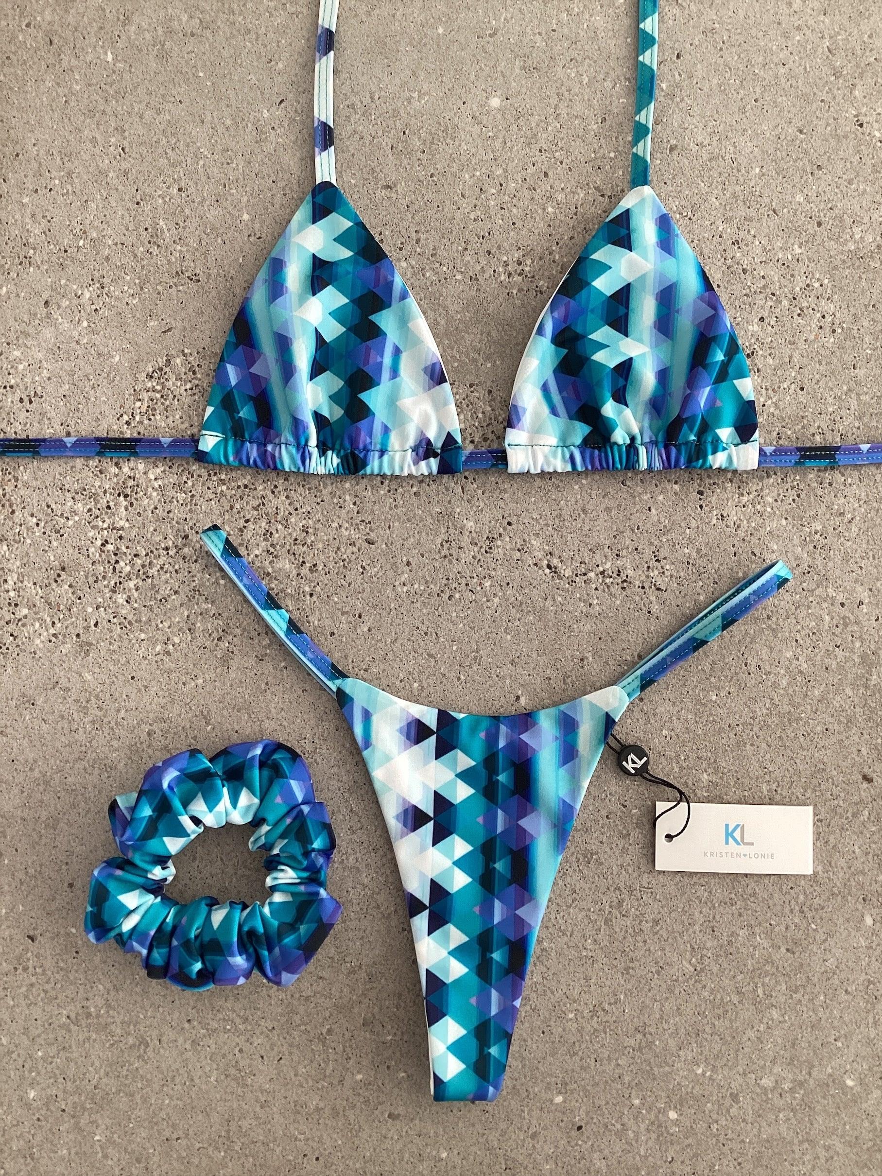 Emerald Aztec Bikini Top - Kristen Lonie Swimwear