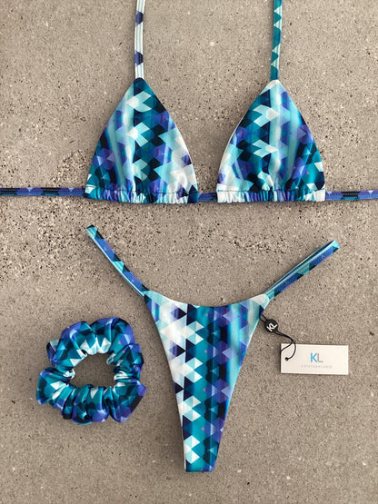 Emerald Aztec Bikini Top - Kristen Lonie Swimwear
