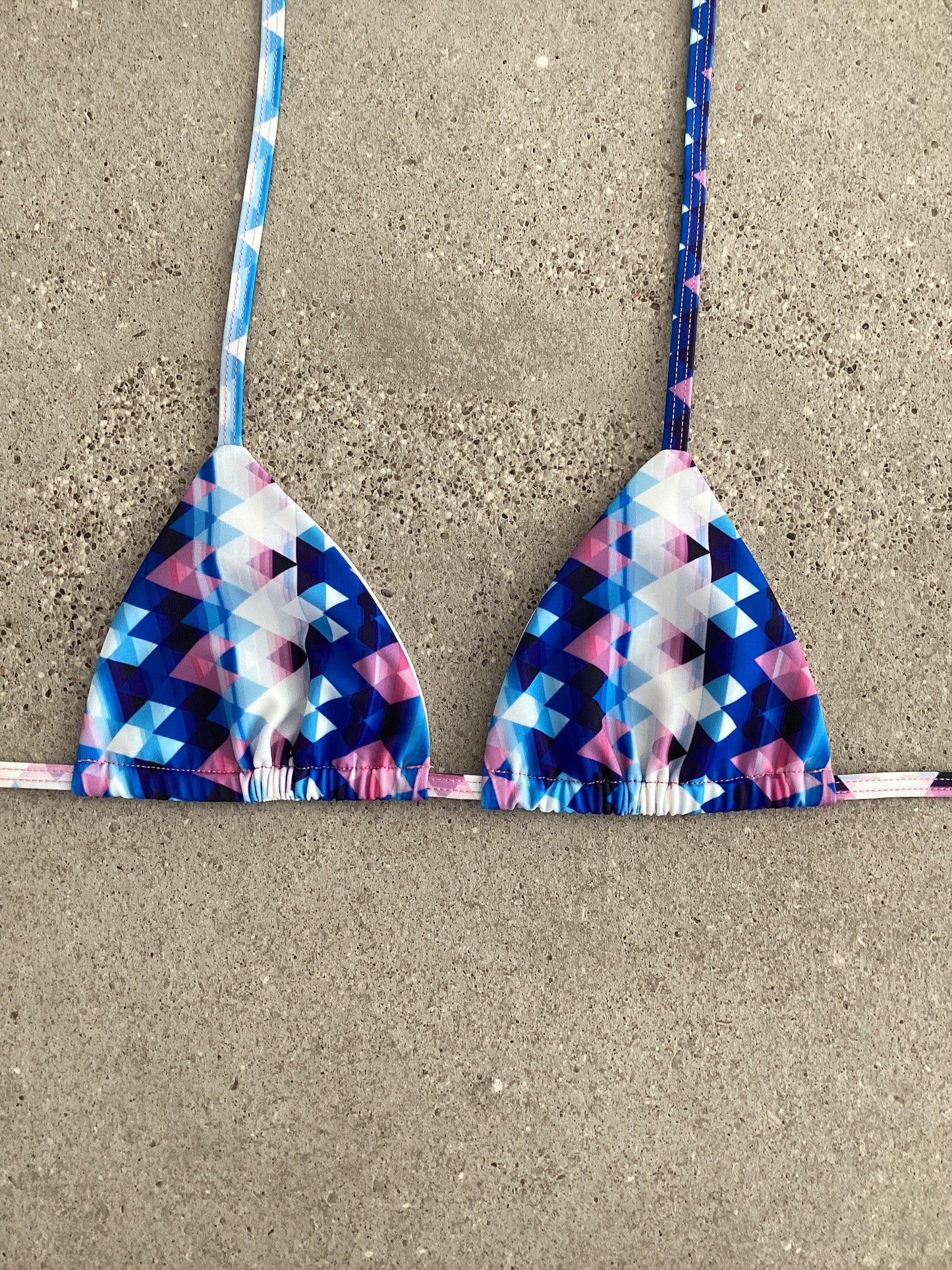 Cobalt Aztec Bikini Top - Kristen Lonie Swimwear