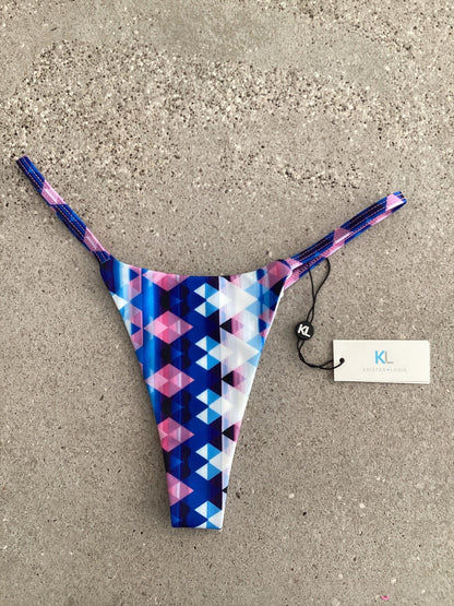Cobalt Aztec Bikini Bottom - Kristen Lonie Swimwear