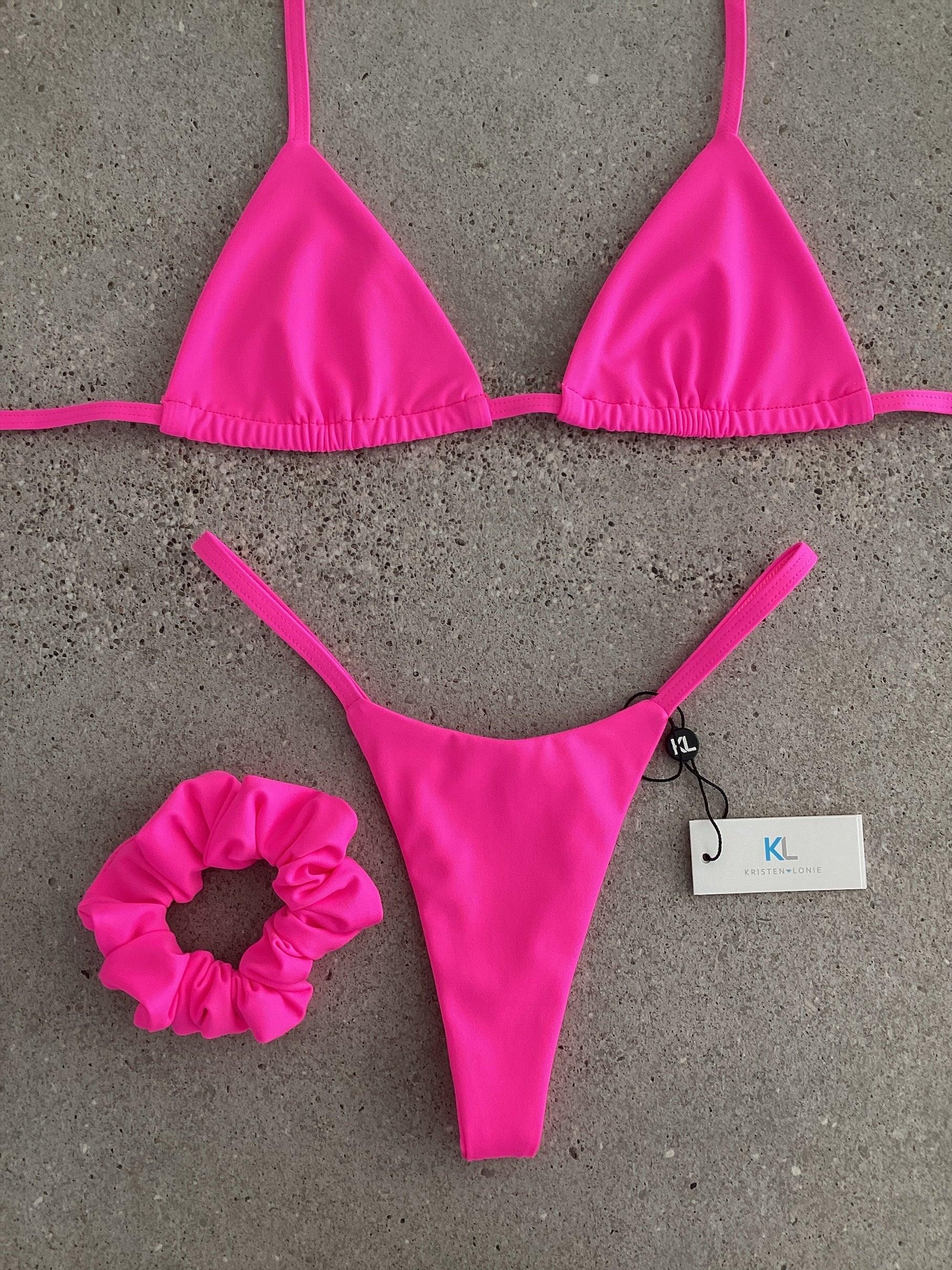Fizz Pop Pink Bikini Top - Kristen Lonie Swimwear