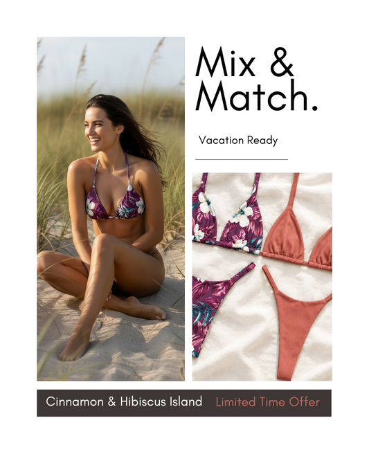 Cinnamon & Hibiscus Island Bikini Bundle