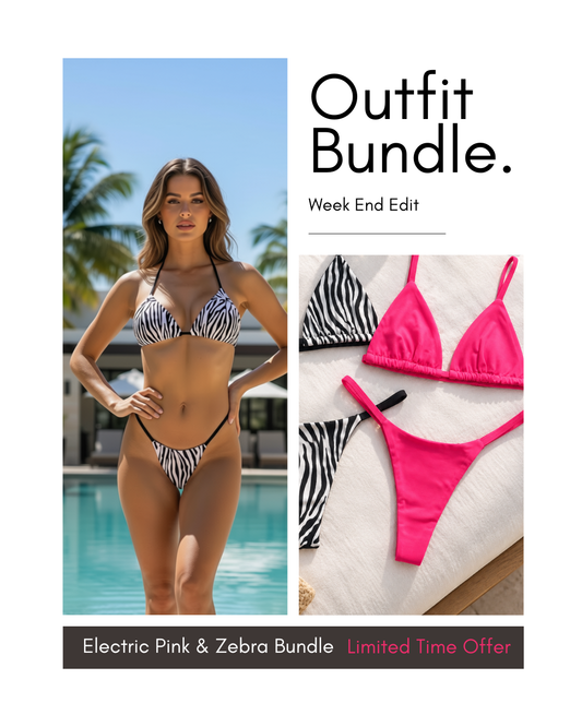 Electric Pink & Zebra Bikini Bundle