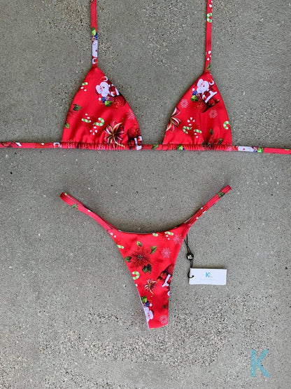 Santa Bikini Top - Kristen Lonie Swimwear