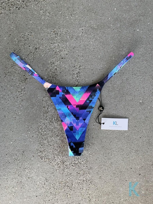 Blue Aztec Bikini Bottom - Kristen Lonie Swimwear