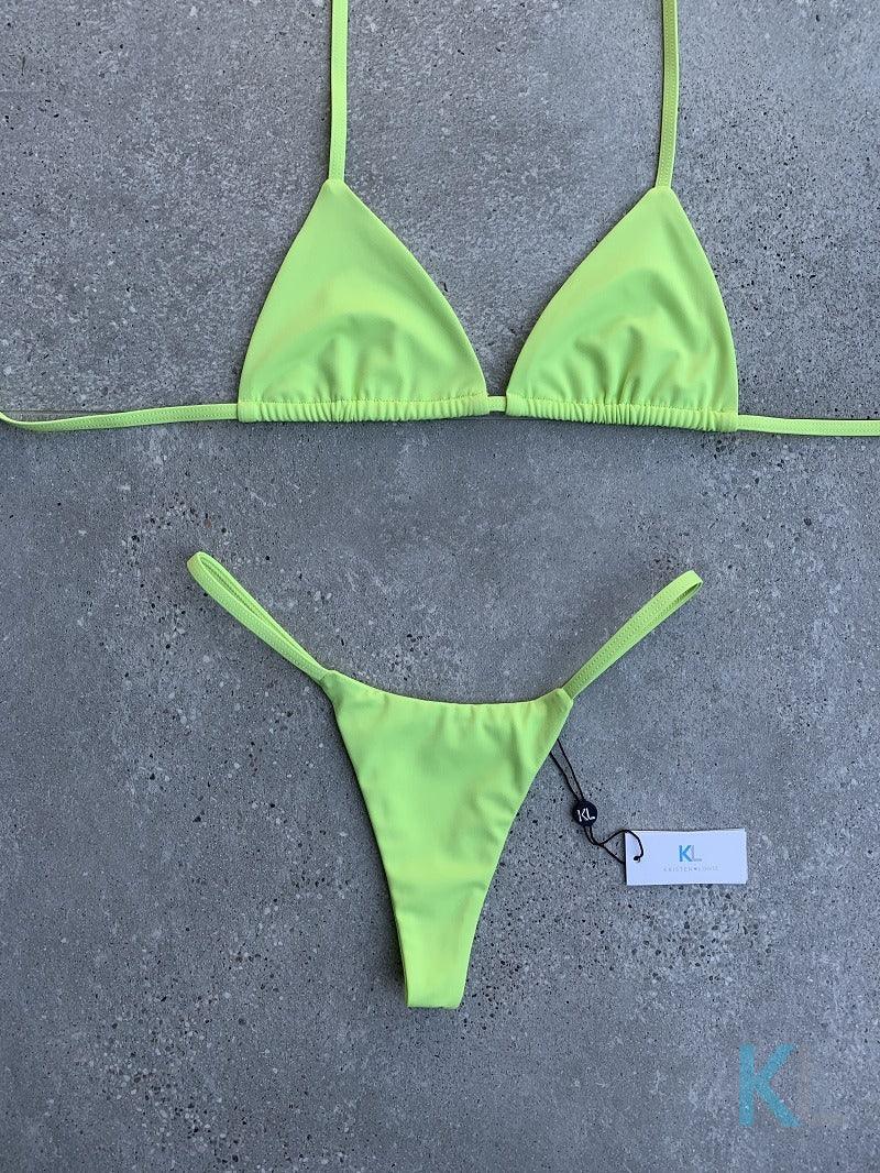 Lime Bikini Top - Kristen Lonie Swimwear