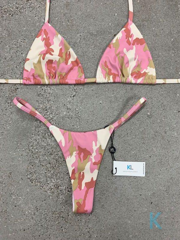 Dusty Pink Camo Top - Kristen Lonie Swimwear