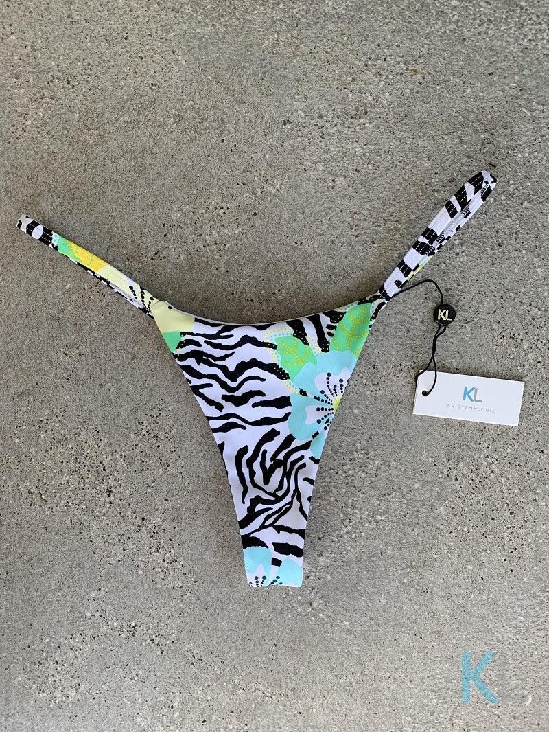 Tropical Zebra Bottom - Kristen Lonie Swimwear