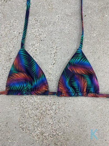 Tropical Leaf Bikini Top - Kristen Lonie Swimwear