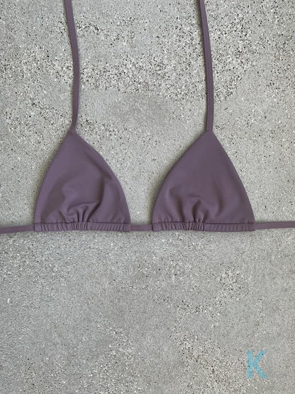 Deep Mauve Bikini Top - Kristen Lonie Swimwear