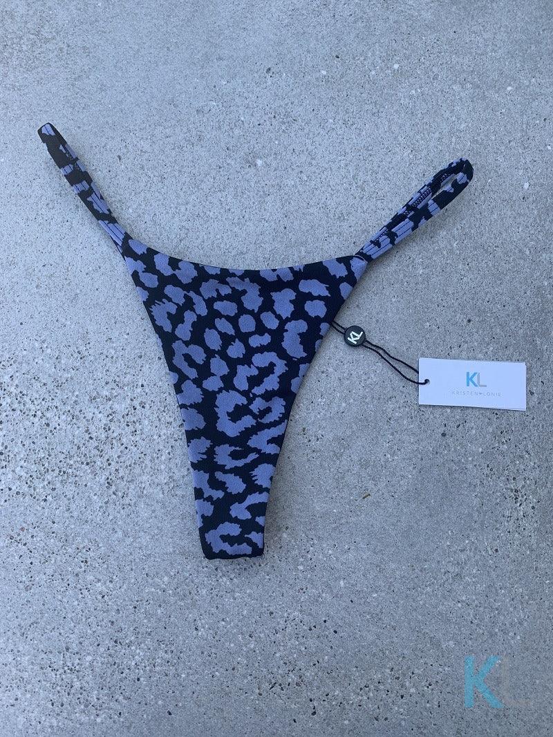 Grey Leopard Bikini Bottom - Kristen Lonie Swimwear