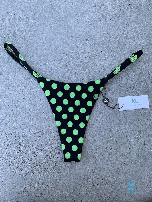 Green Polka Dot Bikini Bottom - Kristen Lonie Swimwear