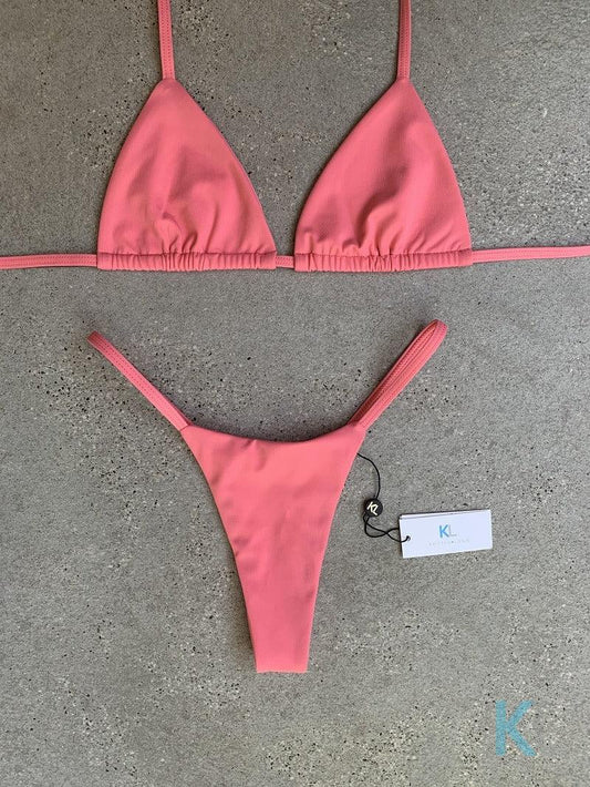 Coral Bikini Top - Kristen Lonie Swimwear