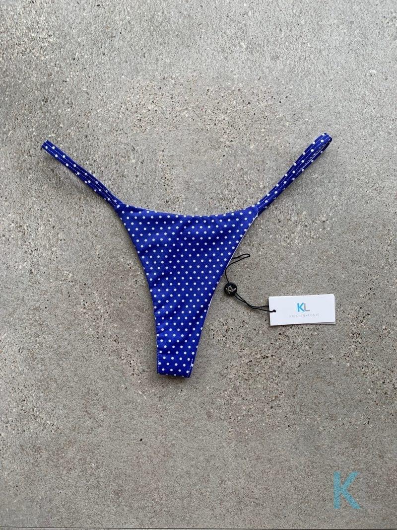 Blue Polka Dot Bikini Bottom - Kristen Lonie Swimwear