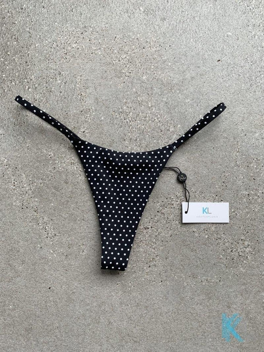 Black Polka Dot Bikini Bottom - Kristen Lonie Swimwear