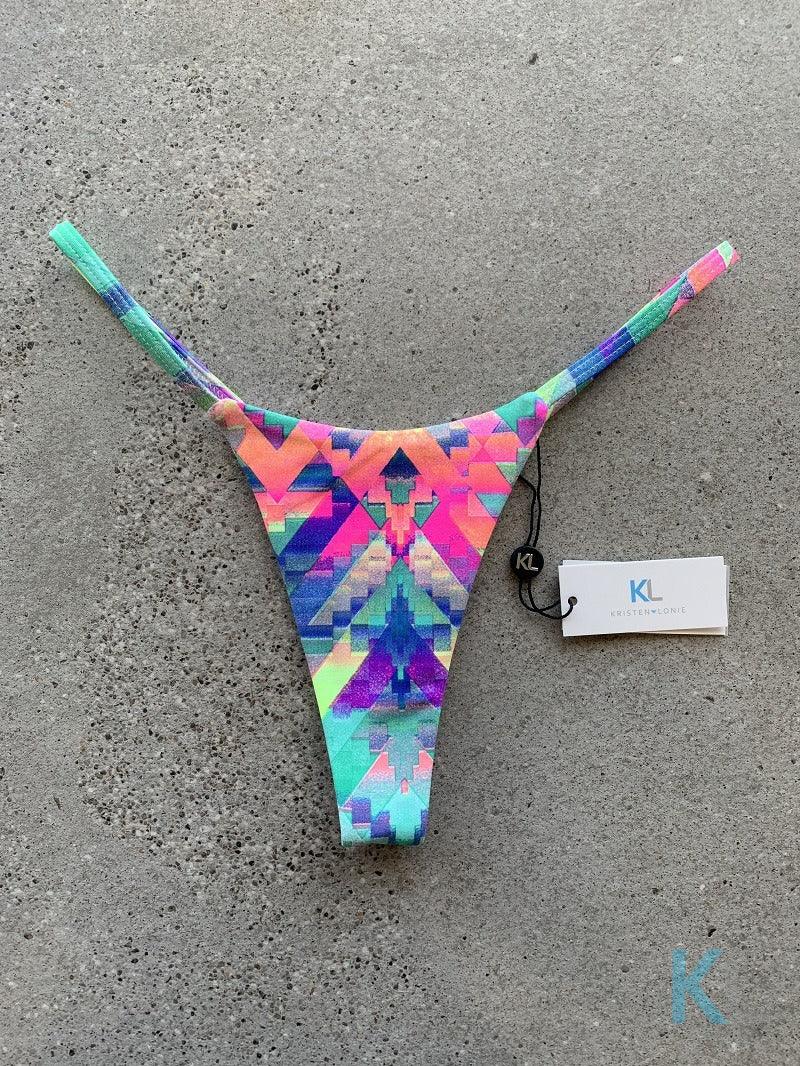 Green Aztec Bikini Bottom - Kristen Lonie Swimwear