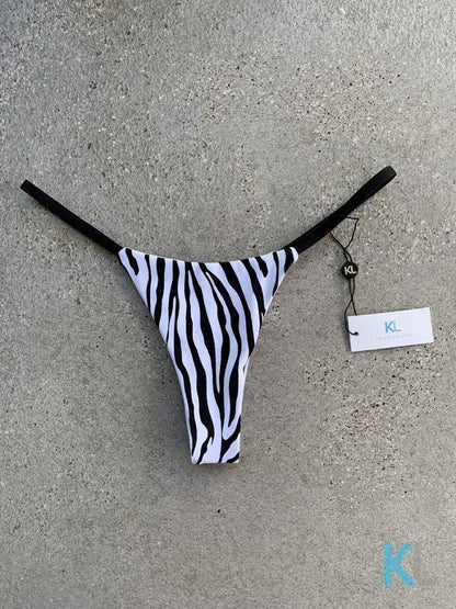 Zebra Bikini Bottom - Kristen Lonie Swimwear