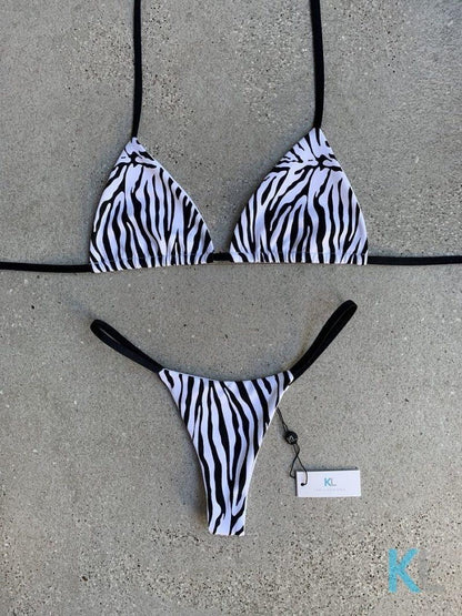 Zebra Bikini Top - Kristen Lonie Swimwear
