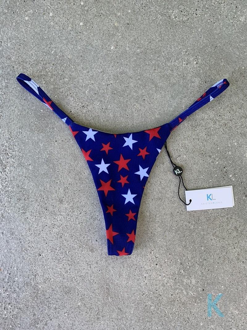 Red & White Star Bikini Bottom - Kristen Lonie Swimwear