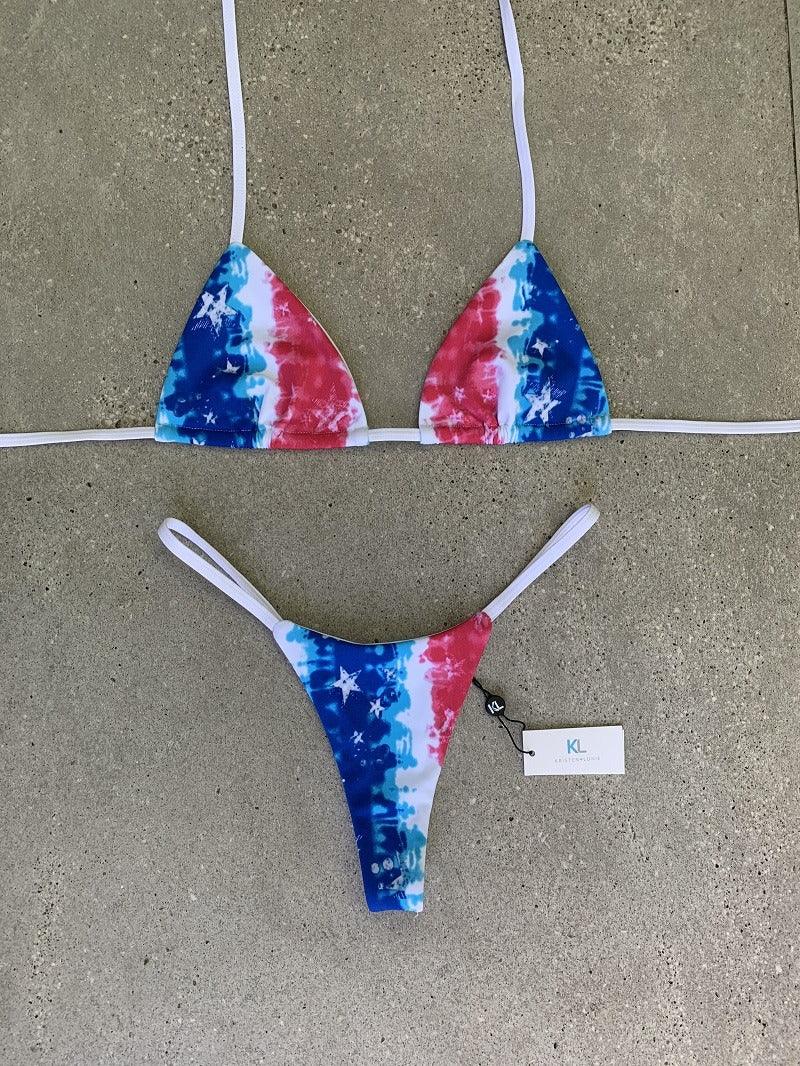 USA Tie Dye Bikini Top - Kristen Lonie Swimwear