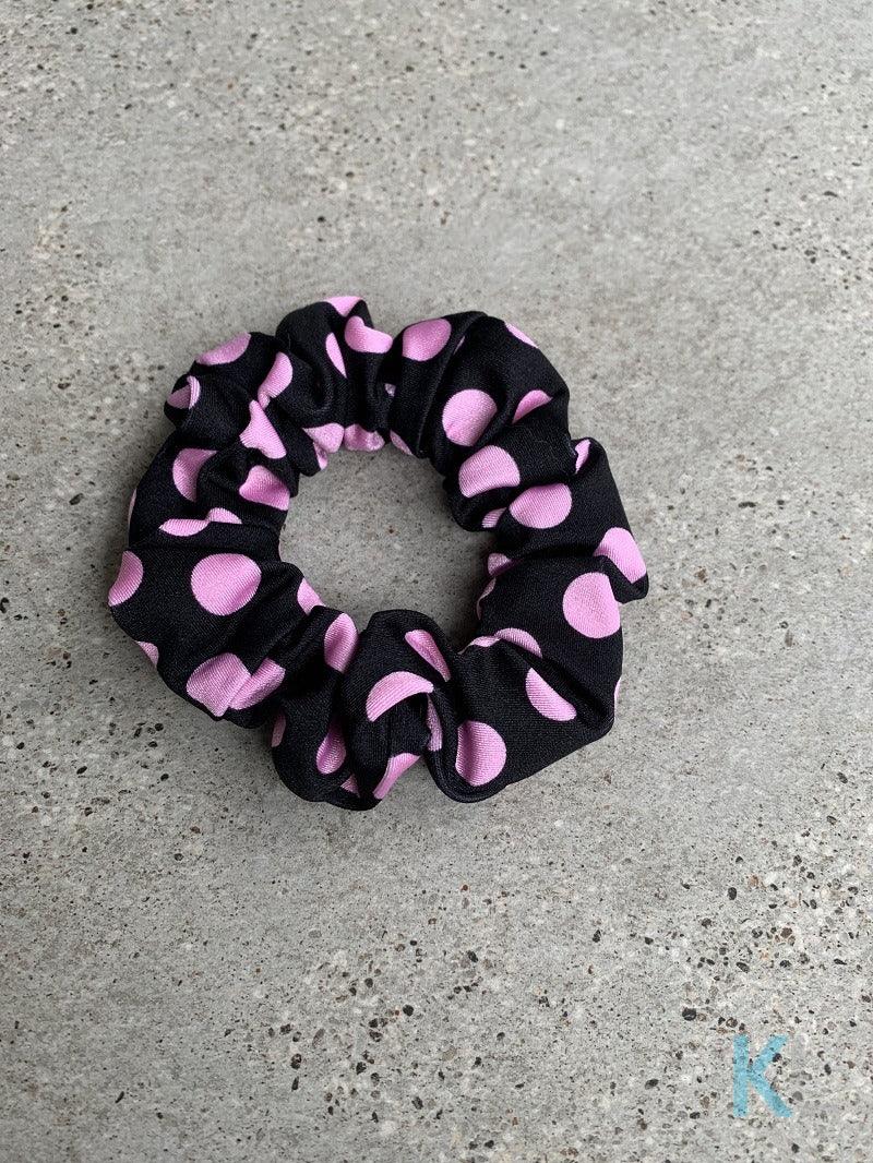 Pink Polka Dot Hair Scrunchie - Kristen Lonie Swimwear