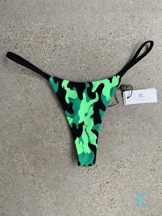 Green Camo Bikini Bottom - Kristen Lonie Swimwear