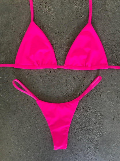 Neon Pink Bikini Top - Kristen Lonie Swimwear