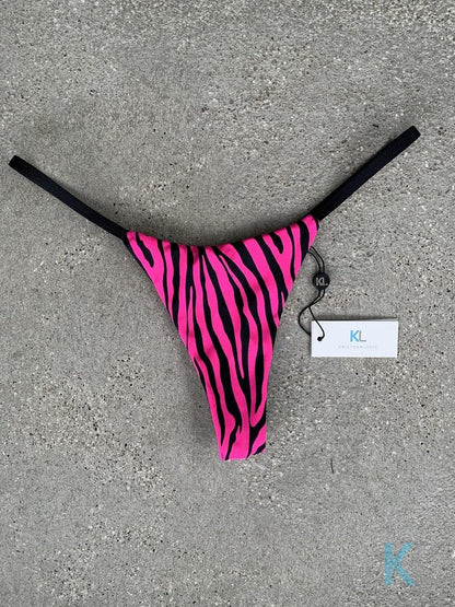 Pink Zebra Bikini Bottom - Kristen Lonie Swimwear
