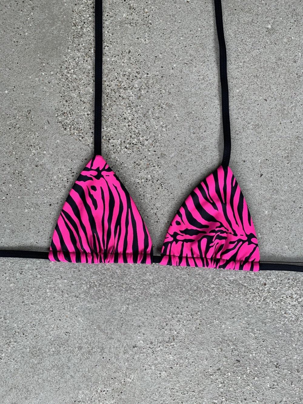 Pink Zebra Bikini Top - Kristen Lonie Swimwear