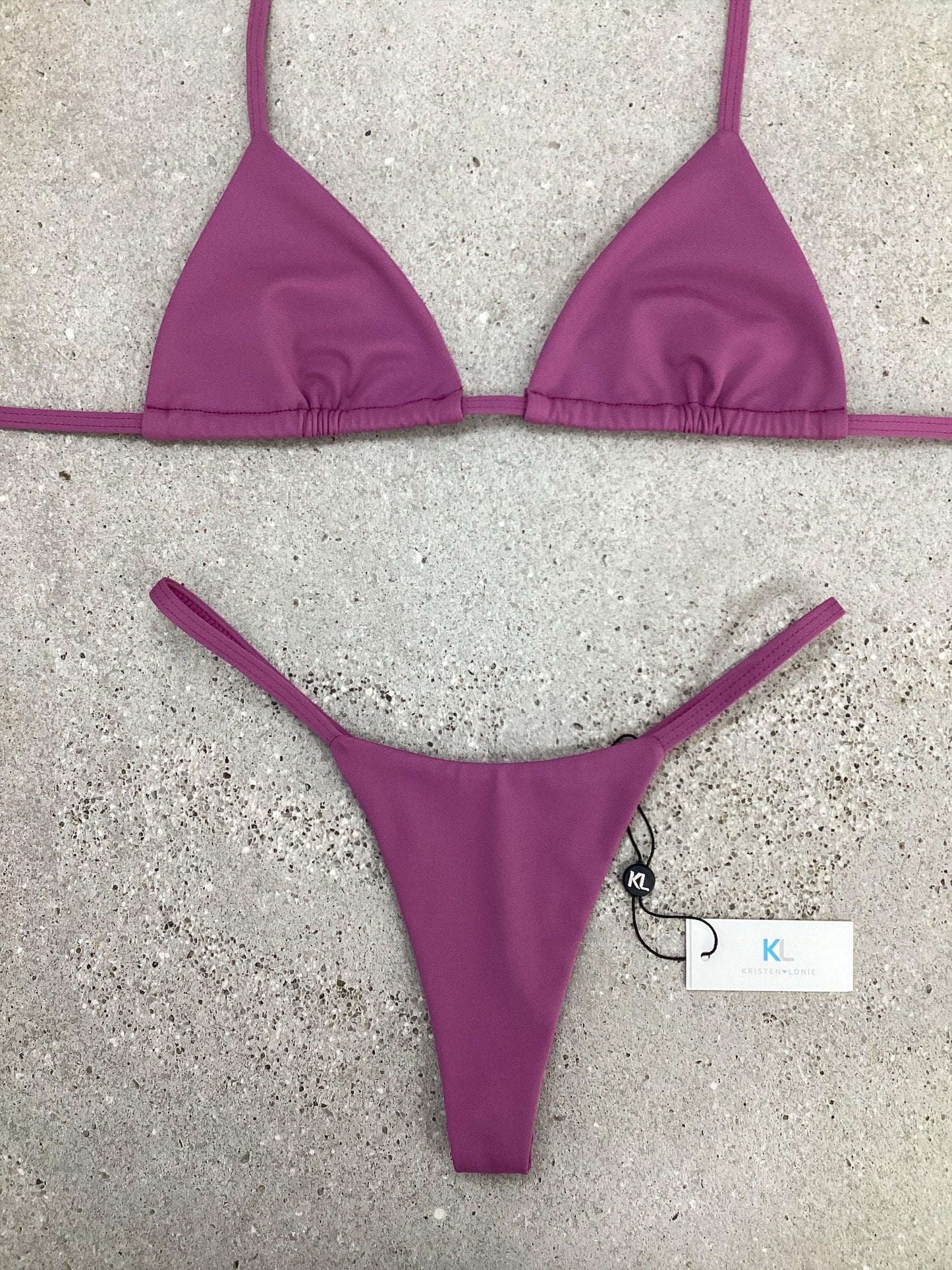 Rose Dust Bikini Top - Kristen Lonie Swimwear