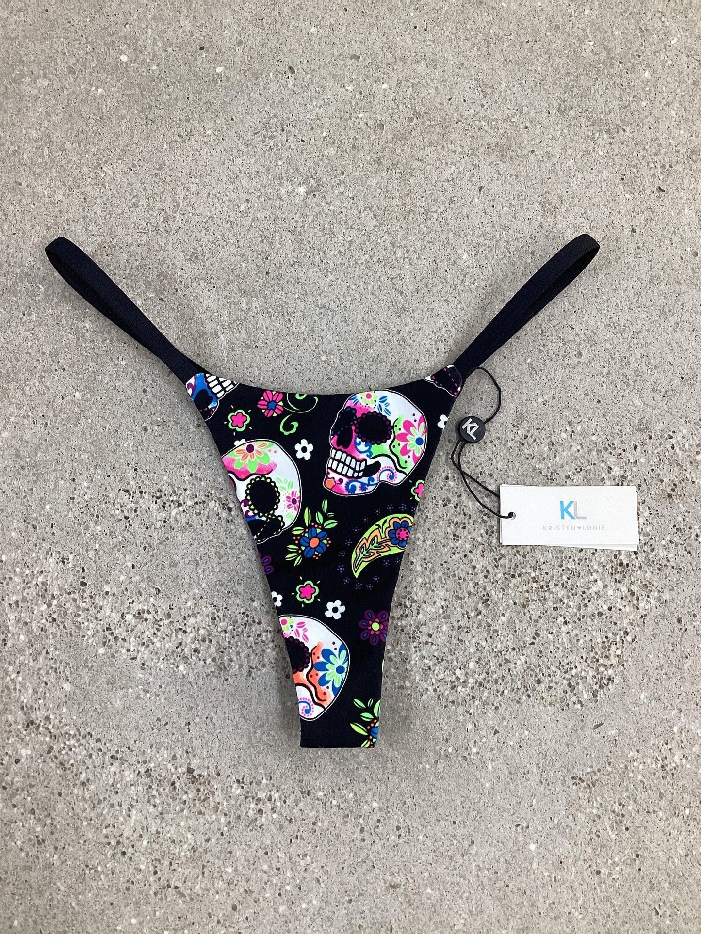  Pink Skull Pattern G-String Thongs for Women No Show