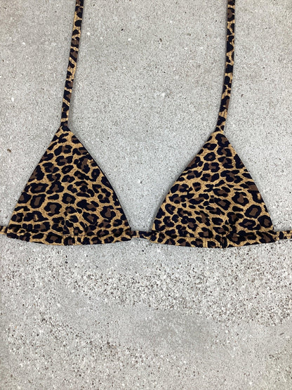 Leopard Print Bikini Top - Kristen Lonie Swimwear
