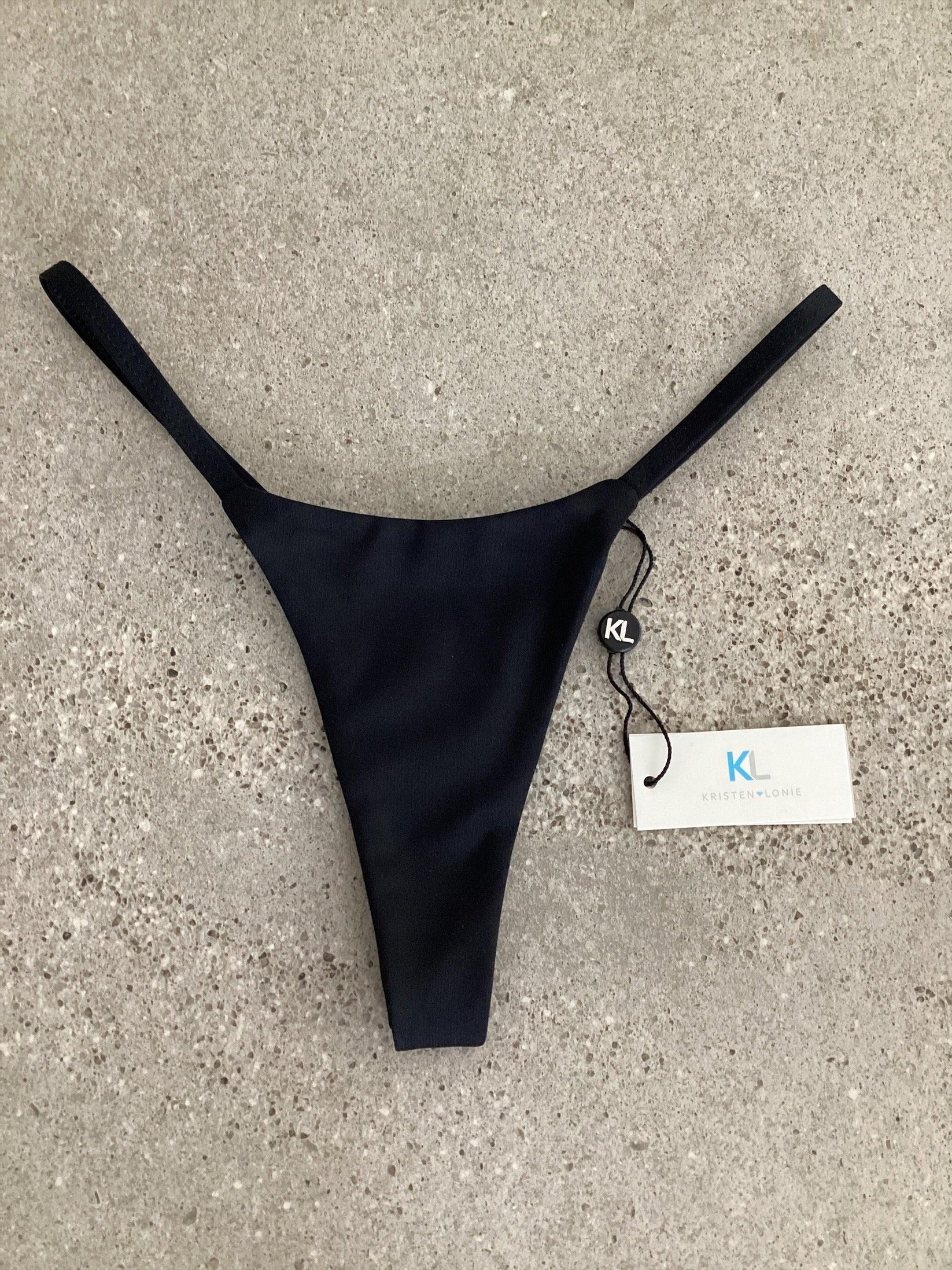 Black Bikini Bottom – Kristen Lonie Swimwear