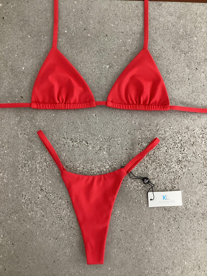 Red Bikini Bottom - Kristen Lonie Swimwear
