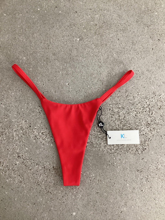 Red Bikini Bottom - Kristen Lonie Swimwear