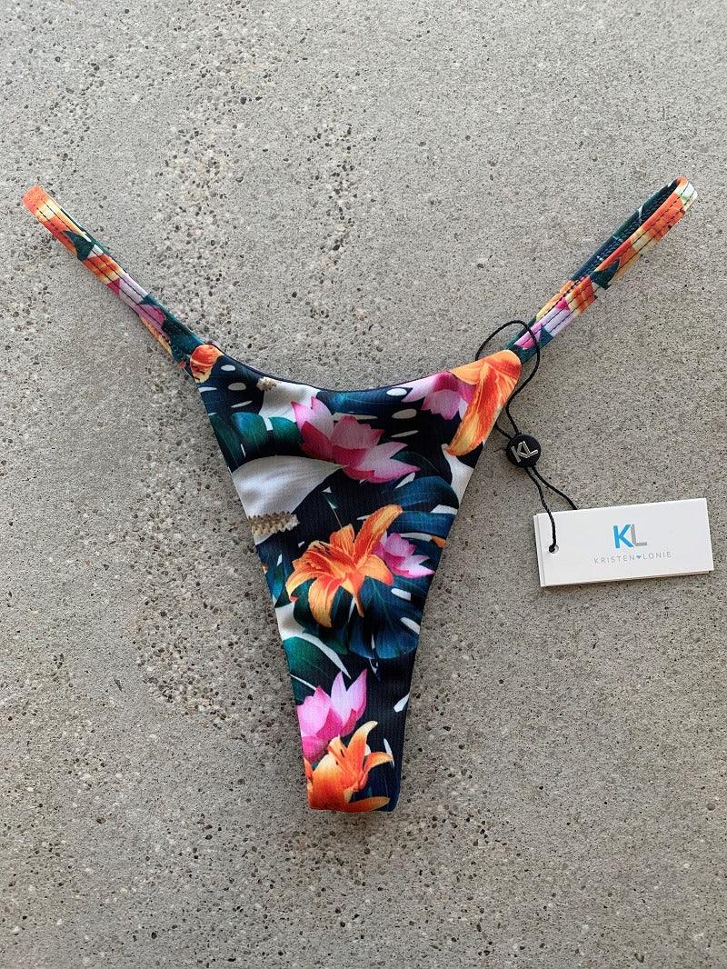 Tropical Vibe (Orange) Bikini Bottom - Kristen Lonie Swimwear